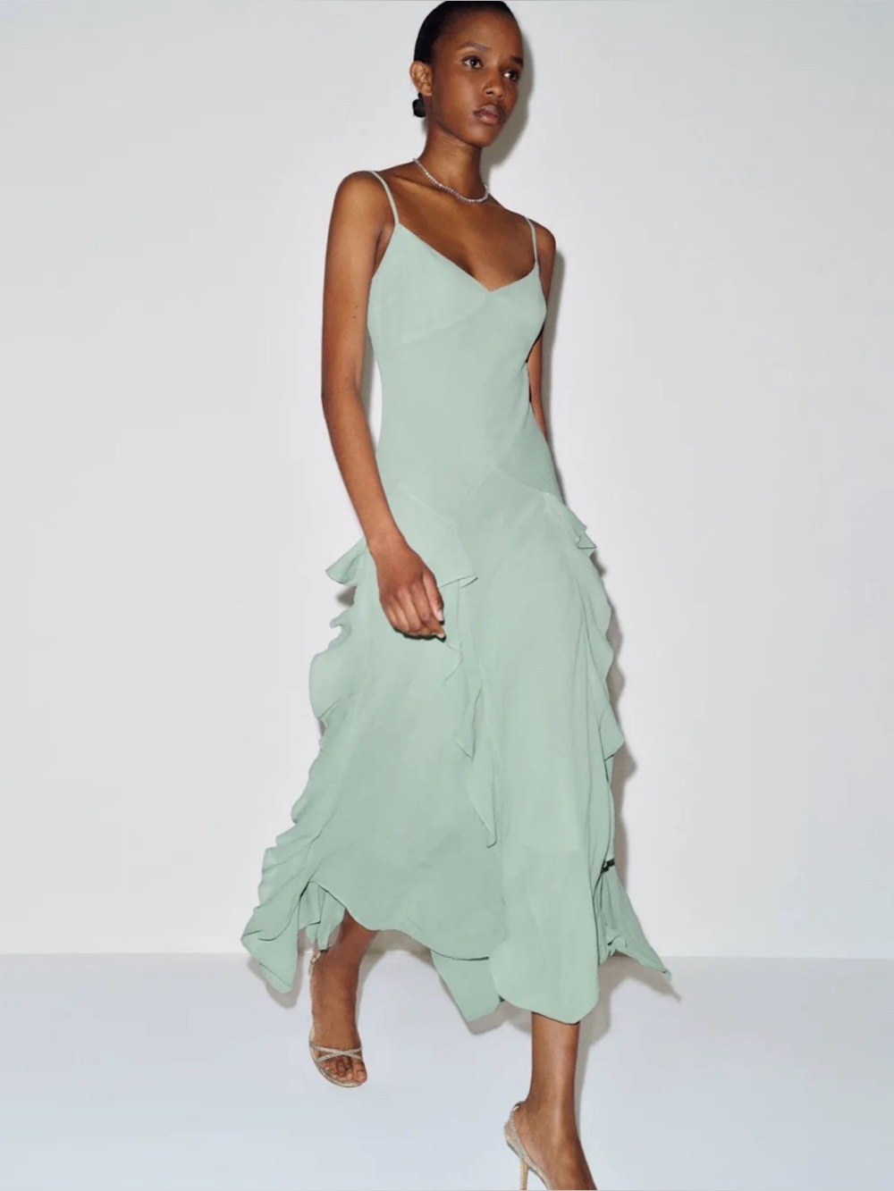 REFORMATION Allissa Dress in Celadon 6